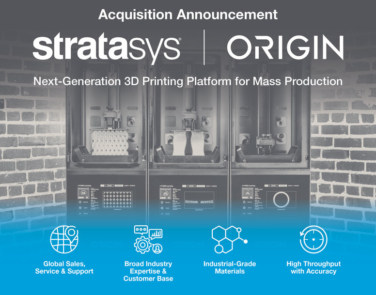 STRATASYS ADQUIERE ORIGIN, TRAYENDO UNA NUEVA PLATAFORMA DE FABRICACIÓN ADITIVA PARA LA PRODUCCIÓN DE POLÍMEROS